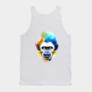 Chimpanzee  Ape Wild Nature Animal Color Tank Top